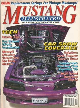 MUSTANG ILLUSTRATED 1996 SEPT - FOX GROUND EFFECTS, MANUAL STEERING CONV